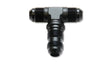 Vibrant -3AN Bulkhead Adapter Tee Fitting - Anodized Black Only Vibrant Fittings  AXOPROS