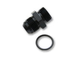 Vibrant -3AN Male Flare to -3 ORB Male Straight Adapter w/O-Ring - Anodized Black Vibrant Fittings  AXOPROS
