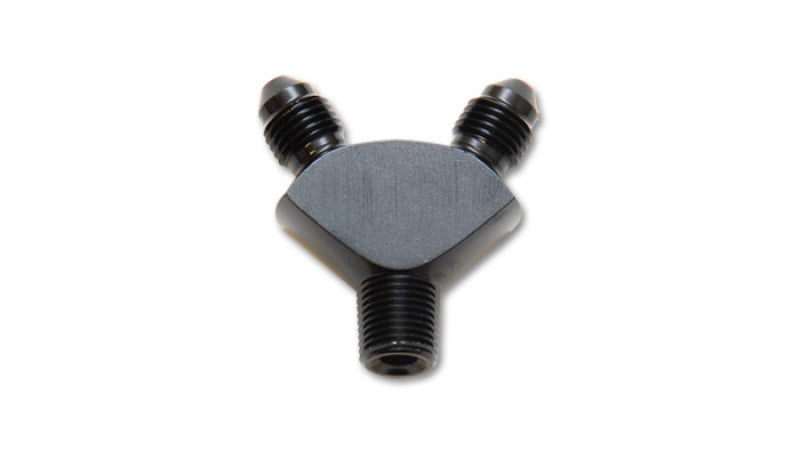 Vibrant -3AN x -3AN x 1/8in NPT Y-Adapter Fitting - Aluminum Vibrant Fittings  AXOPROS