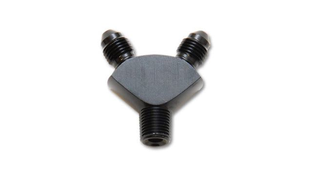 Vibrant -3AN x -3AN x 1/8in NPT Y-Adapter Fitting - Aluminum Vibrant Fittings  AXOPROS