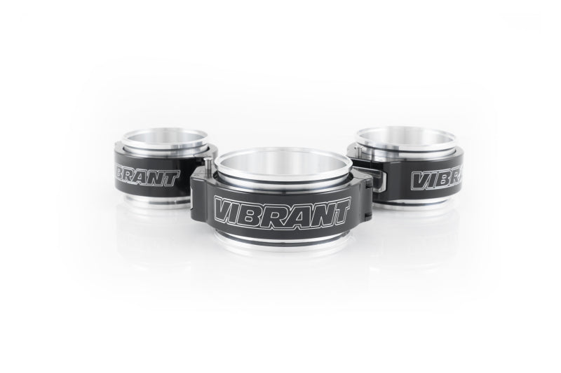 Vibrant 3in O.D. Aluminized HD 2.0 Clamp Assembly - Anodized Black Vibrant Clamps  AXOPROS