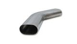 Vibrant 3in Oval (Nominal Size) T304 SS 45 deg Mandrel Bend 6in x 6in leg lengths Vibrant Steel Tubing  AXOPROS