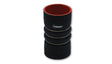 Vibrant 4 Ply Aramid Hump Hose w/3 SS Rings 4in ID x 8in Length - Black Vibrant Silicone Couplers & Hoses  AXOPROS