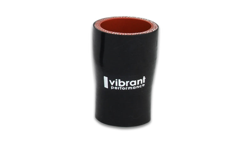 Vibrant 4 Ply Aramid Reducer Coupling 2.5in I.D. x 4in I.D. - Gloss Black Vibrant Silicone Couplers & Hoses  AXOPROS