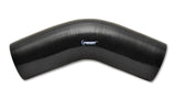 Vibrant 4 Ply Reinforced Silicone Elbow Connector - 2.5in I.D. - 45 deg. Elbow (BLACK) Vibrant Silicone Couplers & Hoses  AXOPROS