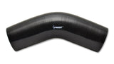 Vibrant 4 Ply Reinforced Silicone Elbow Connector - 2.5in I.D. - 45 deg. Elbow (BLACK) Vibrant Silicone Couplers & Hoses  AXOPROS