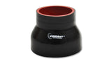 Vibrant 4 Ply Reinforced Silicone Transition Connector - 3.5in I.D. x 4.5in I.D. x 3in long (BLACK) Vibrant Silicone Couplers & Hoses  AXOPROS