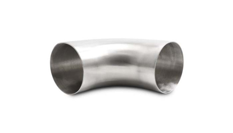 Vibrant 4.0in OD 5.91in Tangent Length T304 SS 90 Deg Mandrel Bend w/Extended Leg Length Vibrant Steel Tubing  AXOPROS