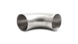 Vibrant 4.0in OD 5.91in Tangent Length T304 SS 90 Deg Mandrel Bend w/Extended Leg Length Vibrant Steel Tubing  AXOPROS