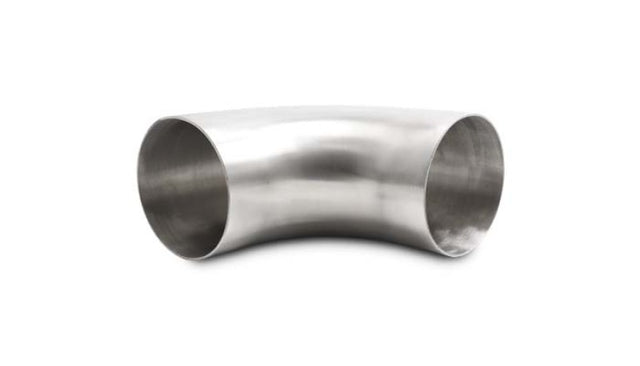 Vibrant 4.0in OD 5.91in Tangent Length T304 SS 90 Deg Mandrel Bend w/Extended Leg Length Vibrant Steel Tubing  AXOPROS