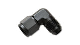 Vibrant -4AN Female to -4AN Male 90 Degree Swivel Adapter (AN to AN) - Anodized Black Only Vibrant Fittings  AXOPROS