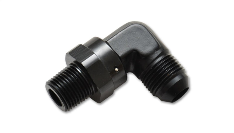 Vibrant -4AN to 1/4in NPT Male Swivel 90 Degree Adapter Fitting Vibrant Fittings  AXOPROS