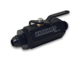 Vibrant -4AN to -4AN Male Shut Off Valve - Black Vibrant Fittings  AXOPROS