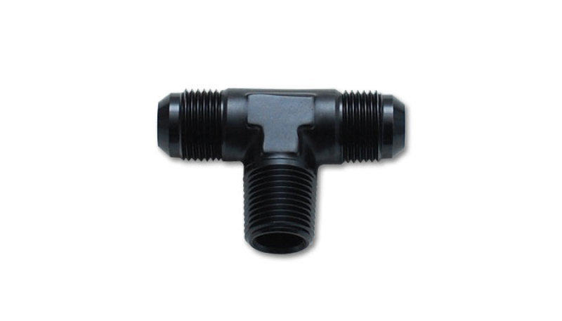 Vibrant -4AN x 1/8in NPT Flare to Pipe Tee Adapter Fitting - Aluminum Vibrant Fittings  AXOPROS