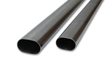Vibrant 4in Oval (Nominal Size) T304 SS Straight Tubing (16 ga) - 5 foot length Vibrant Steel Tubing  AXOPROS