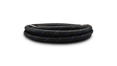 Vibrant -6 AN Two-Tone Black/Blue Nylon Braided Flex Hose (10 foot roll) Vibrant Hoses  AXOPROS