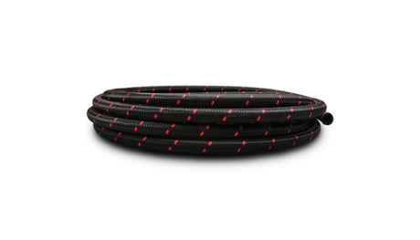 Vibrant -6 AN Two-Tone Black/Red Nylon Braided Flex Hose (5 foot roll) Vibrant Hoses  AXOPROS
