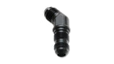 Vibrant -6AN Bulkhead Adapter 45 Degree Elbow Fitting - Anodized Black Only Vibrant Fittings  AXOPROS