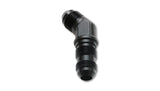 Vibrant -6AN Bulkhead Adapter 45 Degree Elbow Fitting - Anodized Black Only Vibrant Fittings  AXOPROS