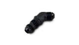 Vibrant -6AN Bulkhead Adapter 45 Degree Elbow Fitting - Anodized Black Only Vibrant Fittings  AXOPROS