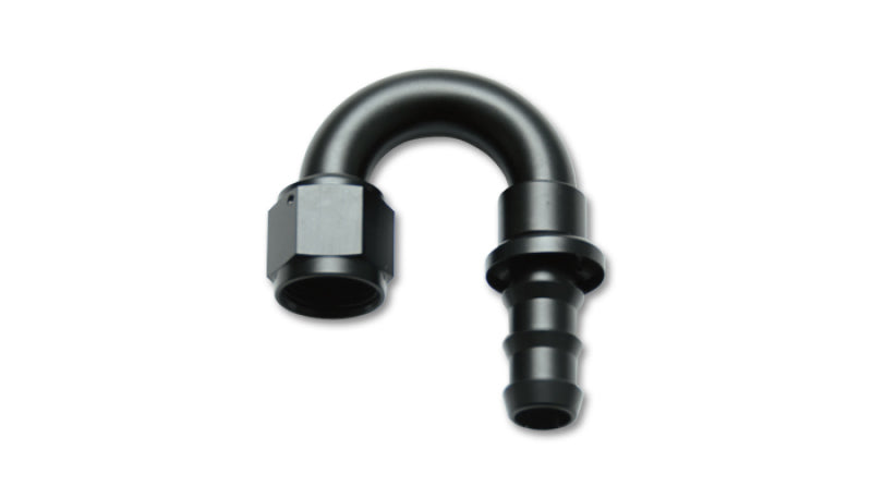 Vibrant -6AN Push-On 180 Deg Hose End Fitting - Aluminum Vibrant Fittings  AXOPROS