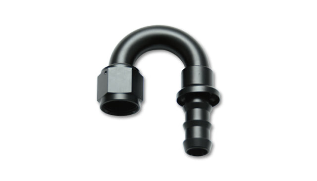 Vibrant -6AN Push-On 180 Deg Hose End Fitting - Aluminum Vibrant Fittings  AXOPROS