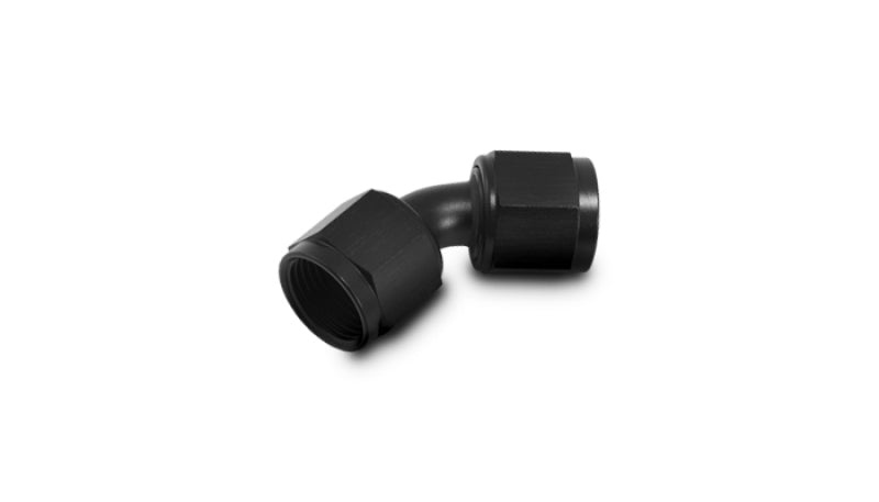 Vibrant -6AN X -6AN Female Flare Swivel 45 Deg Fitting ( AN To AN ) -Anodized Black Only Vibrant Fittings  AXOPROS