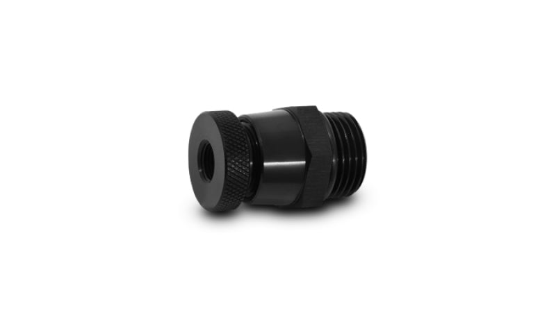 Vibrant 8 ORB to 1/8 NPT Aluminum Drain Valve - Black Vibrant Fittings  AXOPROS