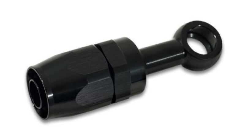 Vibrant -8AN Banjo Hose End Fitting for use with M12 or 7/16in Banjo Bolt - Aluminum Black Vibrant Fittings  AXOPROS