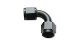 Vibrant -8AN Female 90 Degree Union Adapter (AN to AN) - Anodized Black Only Vibrant Fittings  AXOPROS