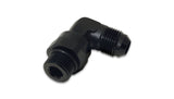 Vibrant -8AN Male Flare to Male -10 ORB Swivel 90 Degree Adapter - Anodized Black Vibrant Fittings  AXOPROS