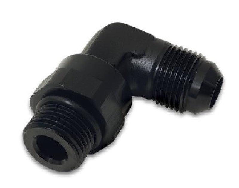 Vibrant -8AN Male Flare to Male -6AN ORB Swivel 90 Degree Adapter Fitting - Anodized Black Vibrant Fittings  AXOPROS