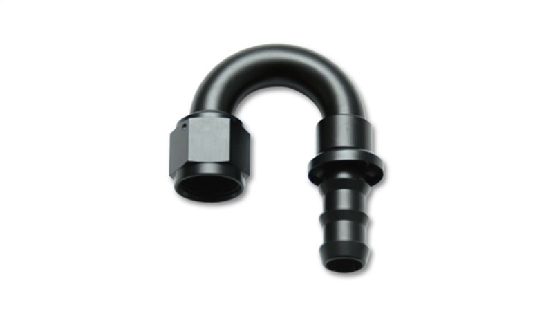 Vibrant -8AN Push-On 180 Deg Hose End Fitting - Aluminum Vibrant Fittings  AXOPROS