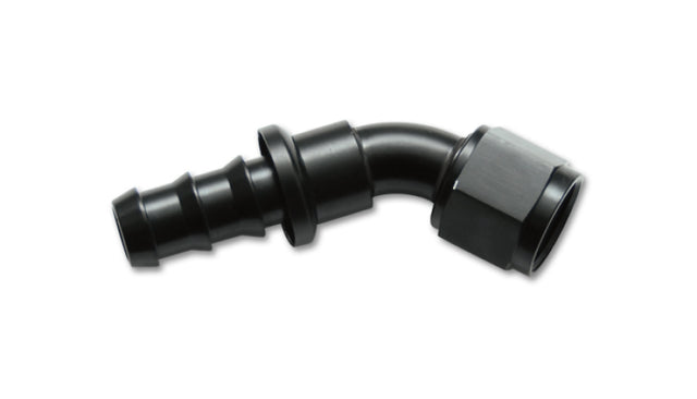 Vibrant -8AN Push-On 45 Deg Hose End Fitting - Aluminum Vibrant Fittings  AXOPROS