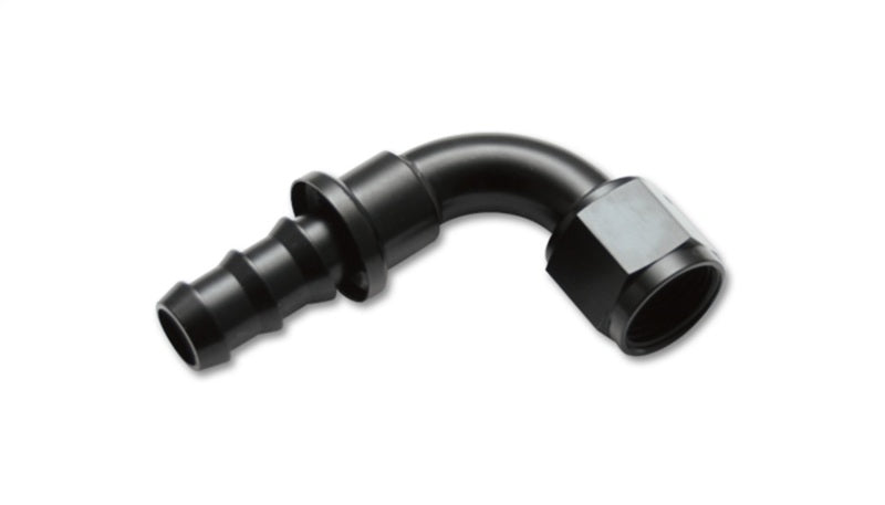 Vibrant -8AN Push-On 90 Deg Hose End Fitting - Aluminum Vibrant Fittings  AXOPROS