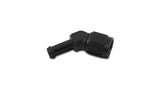 Vibrant -8AN to 3/8in Hose Barb 45 Degree Adapter - Anodized Black Vibrant Fittings  AXOPROS