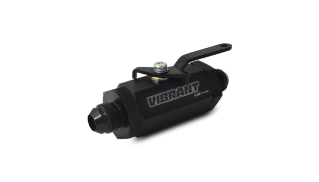 Vibrant -8AN to -8AN Male Shut Off Valve - Black Vibrant Fittings  AXOPROS