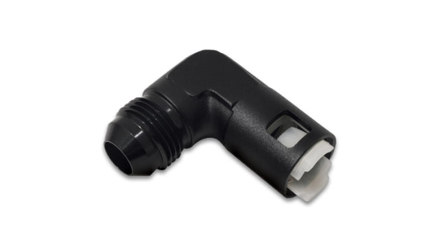 Vibrant 90 Degree Aluminum AN to Female Quick Connect -6AN - 0.3125in Hose Size Vibrant Aluminum Tubing  AXOPROS