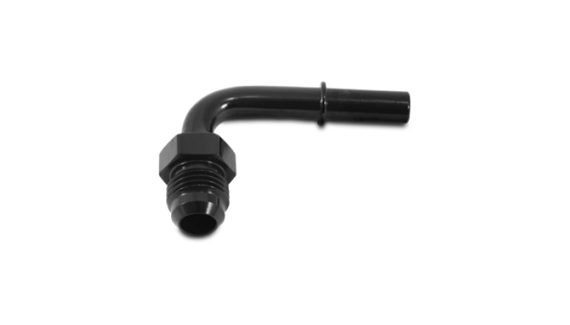 Vibrant 90 Degree Aluminum AN to Male Quick Connect Fitting -8AN - 0.375in Barb Size Vibrant Fittings  AXOPROS