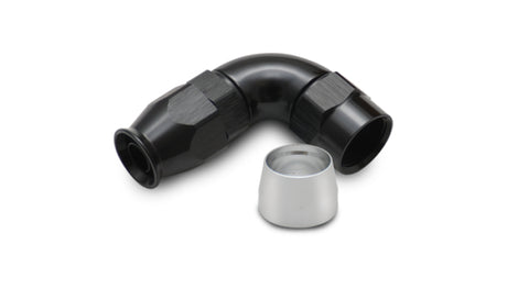Vibrant Aluminum 90 Degree One Piece Hose End for PTFE Lined Hose (Size -10AN) Vibrant Fittings  AXOPROS