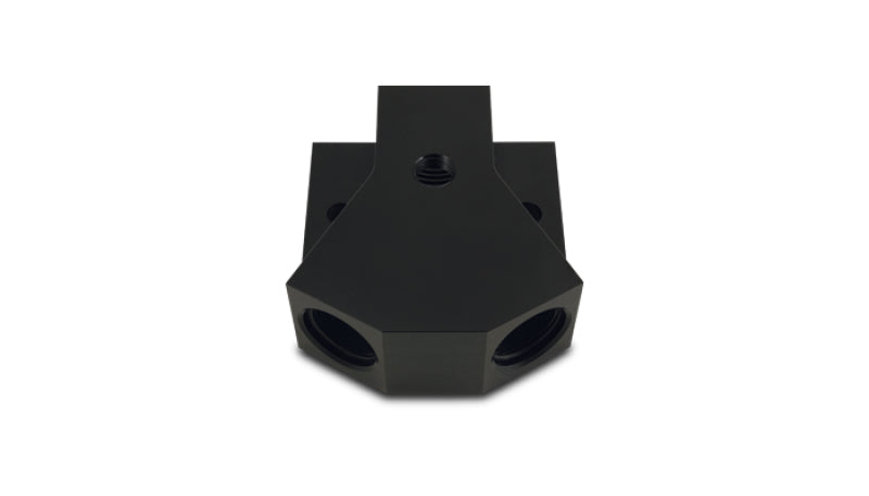 Vibrant Billet Aluminum Y-Block Fitting with 1/8in NPT Port -10AN x Dual -8AN ORB Vibrant Fittings  AXOPROS