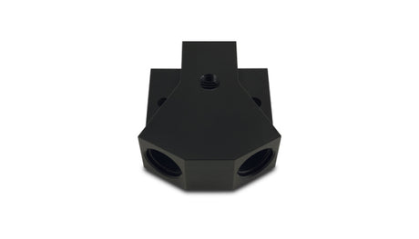 Vibrant Billet Aluminum Y-Block Fitting with 1/8in NPT Port -8AN x Dual -8AN ORB Vibrant Fittings  AXOPROS