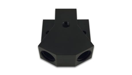 Vibrant Billet Aluminum Y-Block Fitting with 1/8in NPT Port -8AN x Dual -8AN ORB Vibrant Fittings  AXOPROS