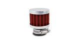 Vibrant Crankcase Breather Filter w/ Chrome Cap 1.25in 32mm Inlet ID Vibrant Air Filters - Universal Fit  AXOPROS