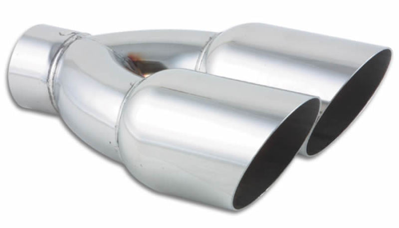 Vibrant Dual 3.5in Round SS Exhaust Tip (Single Wall Angle Cut) Vibrant Tips  AXOPROS