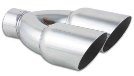 Vibrant Dual 3.5in Round SS Exhaust Tip (Single Wall Angle Cut) Vibrant Tips  AXOPROS