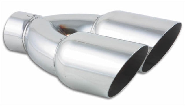 Vibrant Dual 3.5in Round SS Exhaust Tip (Single Wall Angle Cut) Vibrant Tips  AXOPROS