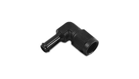 Vibrant Female -6AN to 5/16in Hose Barb 90 Degree Adapter Fitting - Anodized Black Vibrant Fittings  AXOPROS
