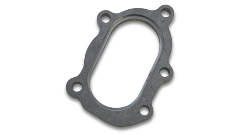 Vibrant GT25R / GT28R Discharge Flange with Oval Outlet (5 Bolt) T304 SS 1/2in Thick Vibrant Flanges  AXOPROS
