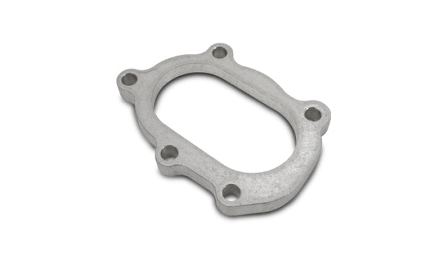 Vibrant GT25R / GT28R Discharge Flange with Oval Outlet (5 Bolt) T304 SS 1/2in Thick Vibrant Flanges  AXOPROS